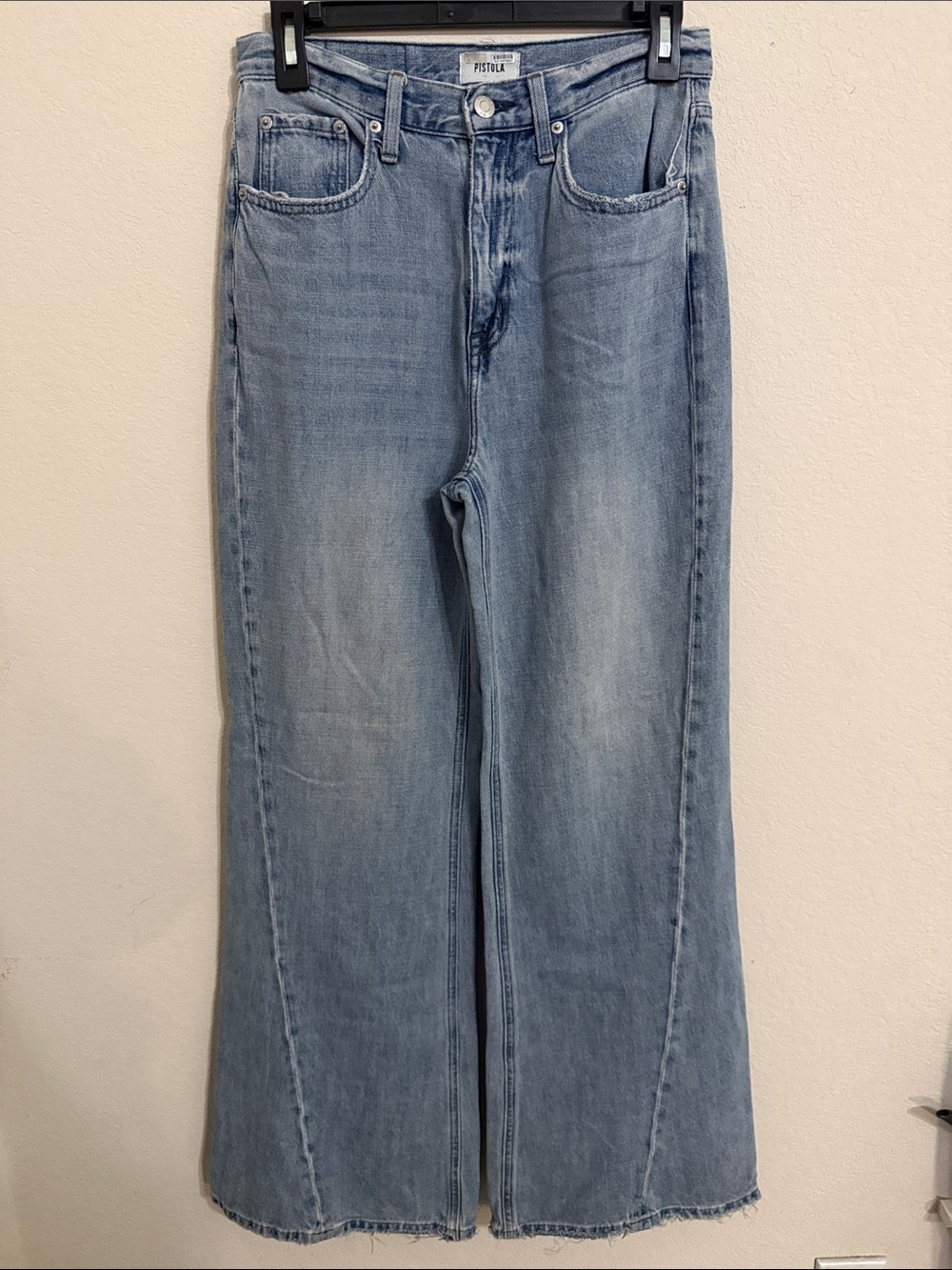 Pistola Ruby Light Wash High-Rise Wide Leg Jeans